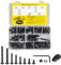 256 Pcs M5 Screws Set, Nuts and Bolts Assortment Kit, Black Hex Socket Button Head Bolts and Nuts Set, Round Machine Screws, with Hex Wrench