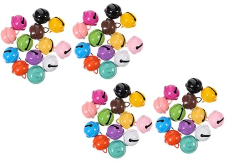 VICASKY 40 Pezzi Campanellini Colorati in Metallo per Decorazioni Te e Accessori per Animali Campane Natalizie Piccole per Festa e Casa Sonagli Delicati per Collari Cane e Felini