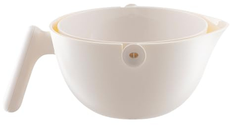 Yplkm Passoire De Cuisine - Égouttoir Rotatif Double Couche avec Bol de Mélange - Passoire Rotative pour Lavage et Égouttage - Égouttoir de Cuisine pour Appartement et Dortoir