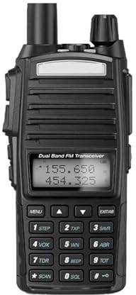UV 82 Walkie Talkie Real 5W 8W Ham Radio Comunicador Dual PTT Long Range 2 Way Portable FM Amatörradiostation Klar RöStöVerföRing(5w-black)