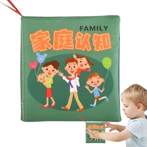 Libros para bebés, libros de tela para bebés - Colorido libro de tela para , libro suave - Libros crujientes fáciles de agarrar para tirar y para niños de 9 meses de edad, mejorar la observación y la