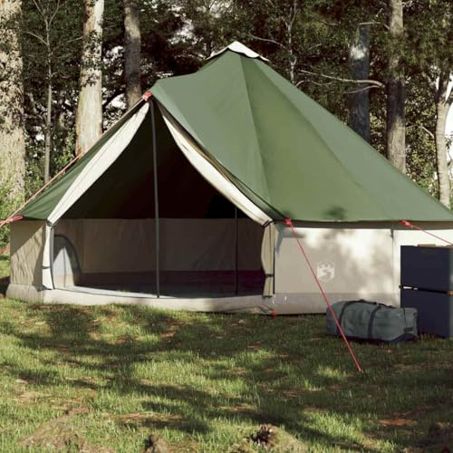 Générique Tente familiale tipi 6 Personnes Vert imperméable,Tentes,94585