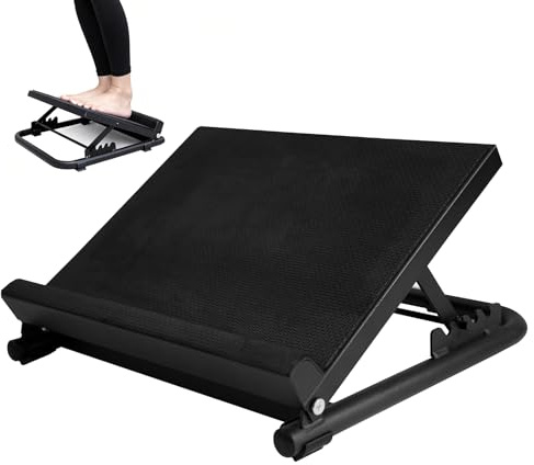 Étireur de Mollet, Cales pour Genoux, Planche inclinée de Fitness 37 x 36cm | 5 niveaux, repose-pieds antidérapant, extension stable du mollet et squats, capacité de charge 300 kg, aide à l'étirement