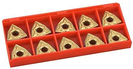 Samfox Insertos De Carburo- Samfox Insertos TornoInserciones Torneado Carburo Inserto WNMG Inserto Astillador CNC de Múltiples para el torno de Herramienta Torneado Reemplazo Inserte 10pcs con caja