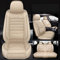Karstry Sitzbezüge Auto Universal Set Zubehör für FIAT Ducato Qubo Stilo Fiorino Fiorino S Aegea Qubo Fiorino Seicento Autositzbezüge Wasserdichtes Leder Beige