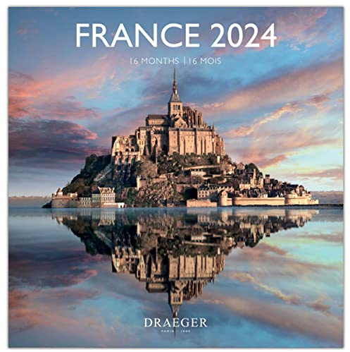 Draeger Paris | Stor väggkalender i Frankrike 2024 att hänga upp 29 x 29 cm | 16 månader sju - 23 till dec 24 | 7 språk | kontor, hem, månad | dekoration, organisation | FSC®-certifierat papper