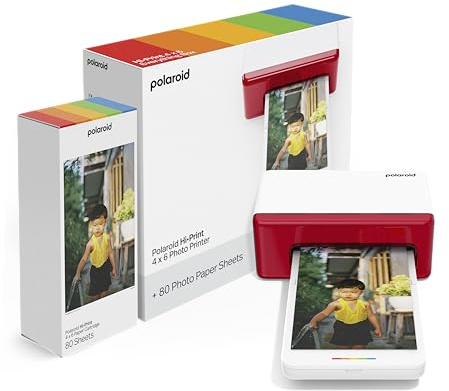 Polaroid - Everything Box Hi Print 4x6 - Stampante fotografica Bluetooth Dimensioni della cartolina postale 10cmX15cm (stampante + cartuccia di carta)