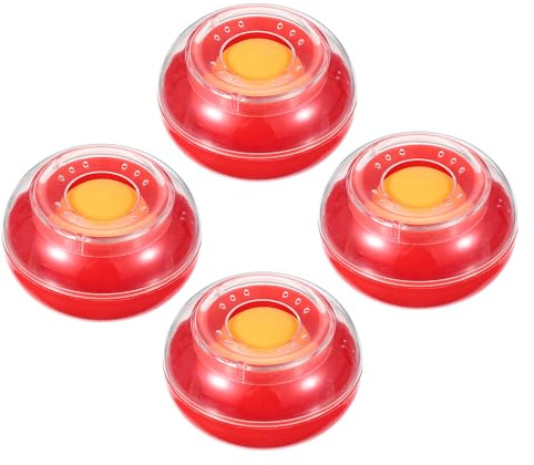 PATIKIL Umidificatore Punta Dita, 4 Pz 3 Plastica Riutilizzabile Antiscivolo Umidificatore per Dita per Carte Bancarie Fatture Documenti Conteggio, Rosso