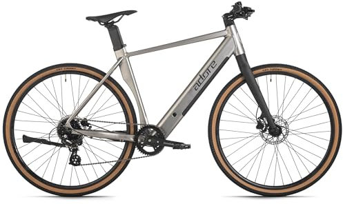 Adore E-Citybike 28 Alu Urban Bike Stadtfahrrad UBR-770 Heckmotor 30NM / 10Ah Stahlgrau matt