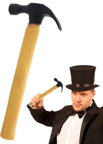 Marteau Farce Jouet,Marteau en Caoutchouc Disparaissant Accessoire de Canular | Gadget de Farce et Détente pour Fêtes, Jeux de Rôle et Photographie