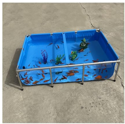 Genérico Revestimiento de PVC para Estanque de Peces - Tanque de Agua para koi y Peces Dorados de 750 galones para Interior/Exterior con Ventana Transparente (50 x 40 x 30 cm) - Acuario Elevado durad