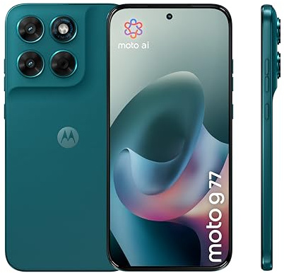Motorola Moto g77 Pantone Shade Spruce 8GB RAM 256GB Almacenamiento Sony LYTIA 108MP 6.78 FHD+ AMOLED 5200mAh Dimensity 6400 5G
