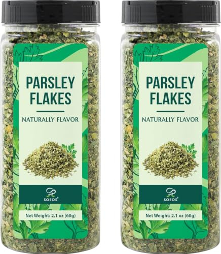 Soeos Parsley Flakes, Dried Parsley Leaves (2.1 Ounce (Pack of 2))