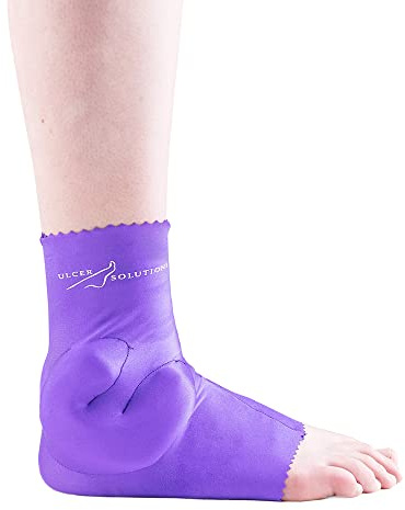 Ulcer Solutions Ankle Keeper – Physician-Designed Ankle Protector for Pressure Sores, Offloading Cushion for Pressure Ulcers, Enhanced Mobility & Comfort, Lightweight & Stretchable, Discreet Support for Injury Recovery & Senior Care, Medium: 7.5-9.0” (19.0-23cm)