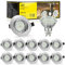 Bojim LED Einbaustrahler 230V Schwenkbar, 10x 6W Spot GU10 550lm 4000K Neutralweiß Matt Nickel IP20 Einbauleuchten 82Ra, Deckenspot 68MM für Büro Küchen Hotel, 120° Abstrahlwinkel Einbauspot