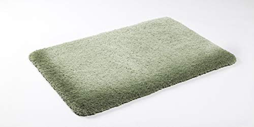 S&S-Shop Badematte 70 x 110 cm | Hellgrün | Microfaser | super weich | Moskau | 1 teilig | rutschfest | Badteppich | Teppich | Bad | Badezimmer