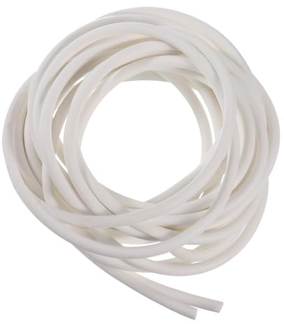 sourcing map Silicone Mousse Joint Bande, 5.5mm Diamètre 5 Mètres Long Éponge Caoutchouc Météo Ronde Caoutchouc Cordon Solide pour DIY Joint, Entrepôt, coussins, Mousse Tube, Artisanat