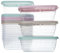Lot de 12 boîtes alimentaires 500ml, récipients alimentaires en plastique, sans BPA, pour micro-ondes, lave-vaisselle, congélateur, récipients avec couvercle