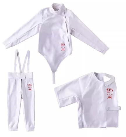 KXJPIZIYB Vêtements D'escrime 3 Pièces, Gilet/Pantalon/Veste D'escrime 450N, Équipement D'escrime, pour L'entraînement Quotidien et la Compétition, Main Gauche(56#)