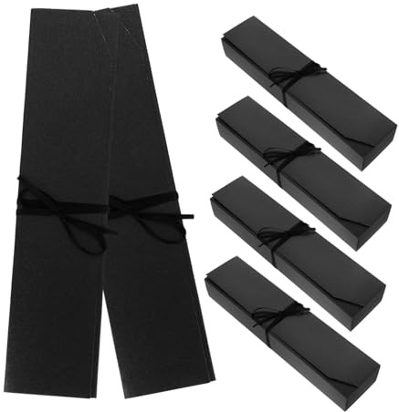 VILLFUL Eleganta 6-pack Chokladförpackningar Med Tryffelaskdesign I Svart För Presenter