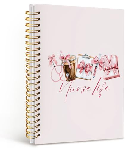 MOFUYU Nurse Notebook,Nursing Student Essentials,Nursing Student Supplies,Nurse Gifts for Women,Nurse Accessories for Work,Nurse Appreciation Gifts,Nurses Week Gifts,Nurse Essentials for Work 5.5x8.3 Inch