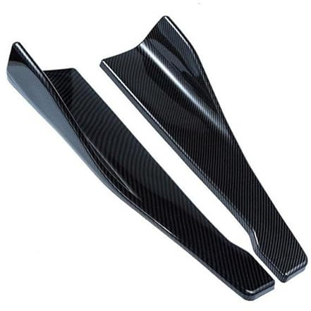 Spoiler Pare-Choc Avant Universel 1 Paire Pare Chocs Arrière Garniture Lèvre Couverture Jupe Latérale Voiture D'angle Voiture Avec Vis Accessoires Spoiler(Black)