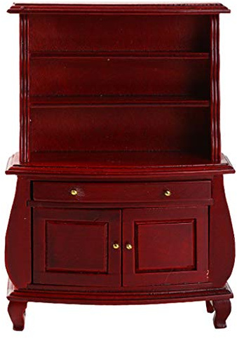 Mini mueble de casa de muñecas a escala 1:12 con cajón, color marrón