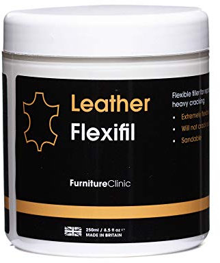 Leder Flexifil – hochflexibler Leder-Füllstoff zur Reparatur von Kratzern, Löchern und starken Rissen in Lederutensilien, Ledermöbeln, Autoleder (250 ml)