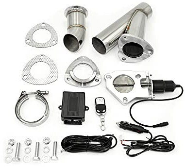 Clapet echappement. Valve echappement. Soupape voiture. électrique 76 mm en acier inoxydable - Clapet de commande d'échappement. Exhaust valve.