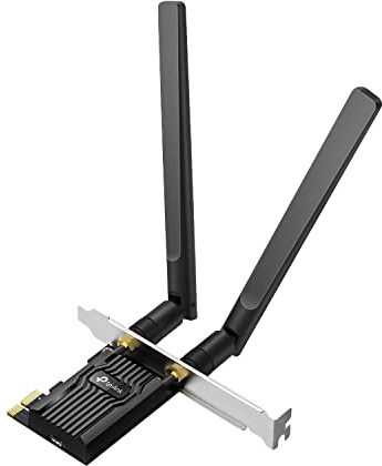 TP-Link WiFi 6 PCIe WiFi Card for Desktop PC AX1800 (Archer TX20E), Bluetooth 5.2, WPA3, 802.11ax Dual Band Wireless Adapter with MU-MIMO, Ultra-Low Latency, Supports Windows 11, 10 (64bit) Only