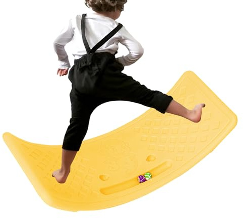 Ahuuen Tavola di Equilibrio | Dondolo Oscillante per Altalena | Altalena A Dondolo Curva Antiscivolo | Attrezzatura per L'allenamento 'Equilibrio | con Punti di Massaggio | per Stare in Equilibrio