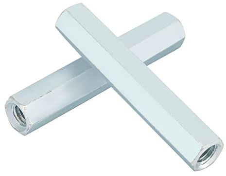 WPKD BLUEIY 2pcs M8 × 66 Longue Tige écrou,Écrous d'Accouplement à Tête Hexagonale Longue,Manchon Hexagonal Attaches Filetées de Filetage Femelle Tiges en Acier au Carbone galvanisé