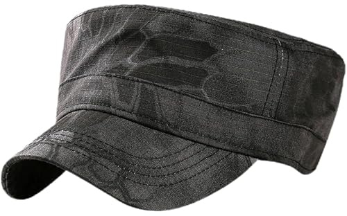Ardorion Gorra militar de camuflaje para hombre, de algodón, gorra militar, gorra deslizante, gorra plana, gorra de béisbol, gorra de camuflaje, sombrero deportivo militar, c, Talla única