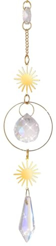 ZHAOYCSH Attrape-Soleil en Cristal de Verre Prismatique - Pendentif Arc-en-Ciel pour Fenêtre, Décoration Maison & Jardin - Prisme Solaire Guérison - Suncatcher pour Voiture, Mariage et Fêtes