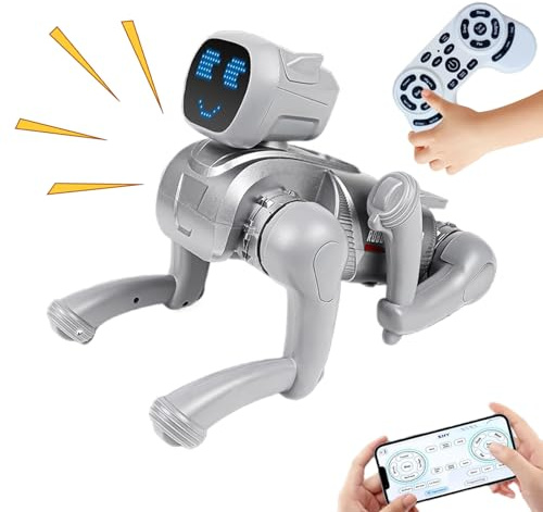Robot Perro | Control De Voz Interactivo Juguetes Educativos, Pets Robóticos De Caminata Inteligente Pets | Para Niños Para Niñas En Casa Viajar En Casa En El Aula De Interior Del Jardín De Juegos Del