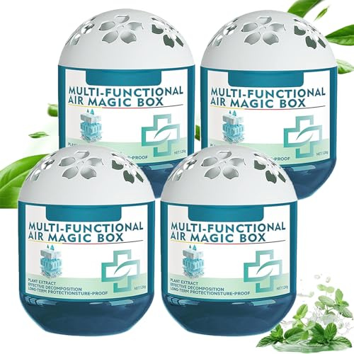 Multifuncional Air Magic Box, Energía de la Planta Caja Mágica Atrapa Polvo de 120g, Purificador de Aire Interior Natural Sin Electricidad, Captura Automática de Partículas para Hogar y Mascotas (4)