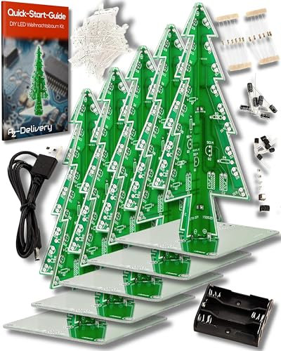 AZDelivery DIY LED Weihnachtsbaum Kit zum selber löten inklusive E-Book!