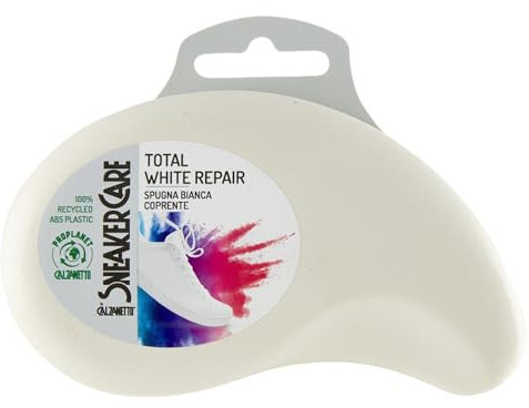 Sneaker Care, Total White Repair, Bianco Coprente Per La Pulizia Delle Sneakers, Elimina Graffi, Abrasioni, Macchie, Spugna Adatta A Pelle, Sintetica, Vernice, Bordo Suola Donna, 10 G