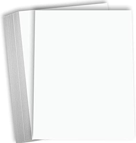 Hamilco White Cardstock Thick Paper - 8 1/2 x 11 Blank Heavy Weight 100 lb Cover Card Stock - for Brochure Award and Stationery Printing 50 Pack (Bright)