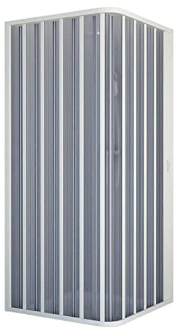 Decorspace Cabine de douche d'angle « Flex » avec bande large ouverture latérale à soufflet réductible « Made in Italy » Garantie 10 ans (80 x 90 cm)