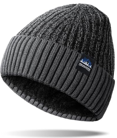 KQueenStar Direct Men’s Beanie Hat – Soft Fleece-Lined Winter Knit Cap, Comfortable & Warm, Snug Fit, Velvety Interior