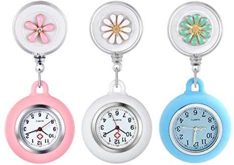Nizirioo Krankenschwester Uhr Versenkbar Arzt Taschenuhr Schwesternuhr Krankenschwester Geschenke Krankenschwester Armbanduhr Einziehbare Clip für Krankenschwester Ärzte Studenten