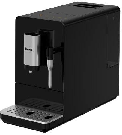 Beko - CEG3192B - Macchina Caffè Espresso Automatica con Cappuccinatore Integrato, Macina Caffè Integrato, Serbatoio 1.5 Litri, Pressione 19 bar - Nera, 18,6 x 41 x h32 cm