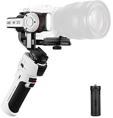 ZHIYUN Crane M3S [Official] Gimbal Stabilisator für Kamera, 1000Lux Videoleuchte/Bluetooth/1.22 Bildschirm, Leichtgewicht 3-Achsen Stabilizer für DSLR- und Spiegellose Smartphone/Action Cam, 705g