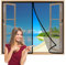 Magnet Fliegengitter Fenster 100x140 cm Insektenschutz Magnet Insektenschutz Fenster, mit Heavy Duty Mesh, für KellerFenster Wohnzimmer TerrassenFenster, Fliegenschutz ohne Bohren Schwarz Z