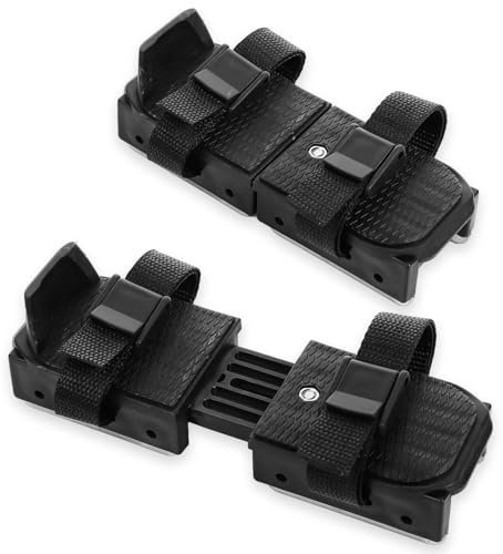 BOXOB Schlittschuhe für Kleinkinder, Verstellbar Doppelrutschen Kleinkind Schlittschuhe mit Klettverschlussbändern, die die Stabilität Gewährleisten Skating-Zubehör für Anfänger Geschenk (Schwarz)