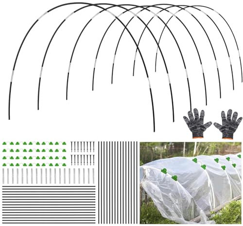 30 Pièces Arceau Serre Tunnel, Cerceau pour Tunnel Jardin,Arceaux Serre de Jardin, Arceaux pour Tentes de Jardin Potager pour La Protection Contre Les Insectes, Les Oiseaux Et Le Gel
