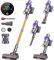 Cordless Vacuum Cleaner, 450W 38000pa Stick Vacuum with Touch Screen, Up to 55 Mins Runtime, Self-Standing Vacuum with Auto Mode, 1.5L LED Lightweight Vacuums for Hardwood Floor Carpet Car Pet Hair