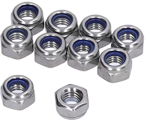 Marhynchus Contratuerca de Acero Inoxidable, 100 Piezas M3 - Nutor de Bloqueo de Inserción de Nailon Juego de Sujetadores de Mantenimiento de Acero Inoxidable Contratuerca, Tuercas