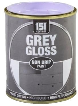 MIXEL Grey Gloss Non-Drip Paint, Easy to Apply, Quick Drying, Ideal for Wood, Metal, Concrete, UV-Resistant, DIY Projects, Ideal for Interior and Exterior Use, 300ml, (1 Pcs)